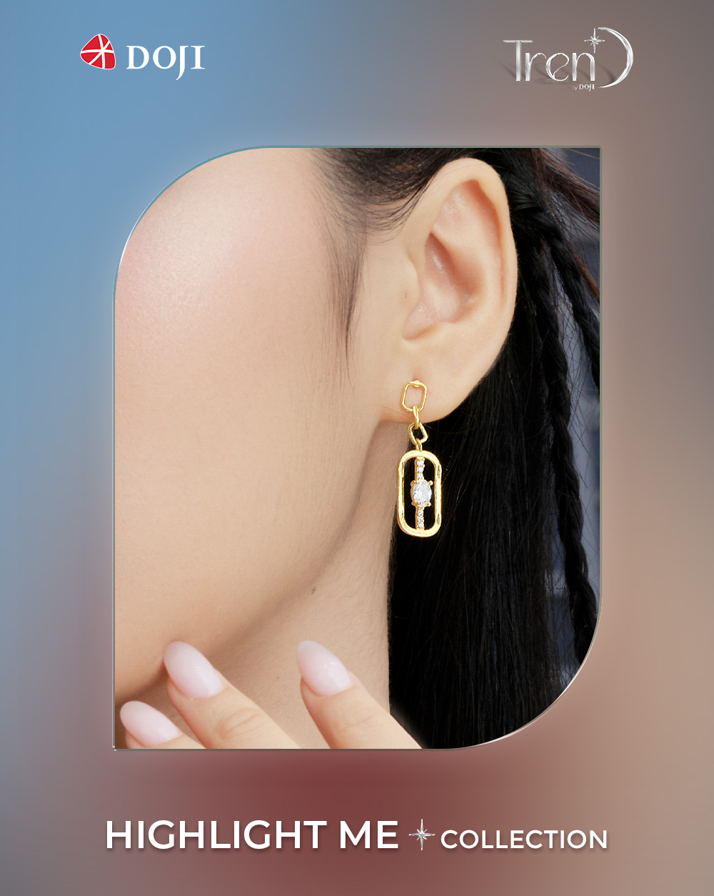 Bông tai vàng thiết kế tối giản, mang lại vẻ đẹp thanh thoát và sang trọng