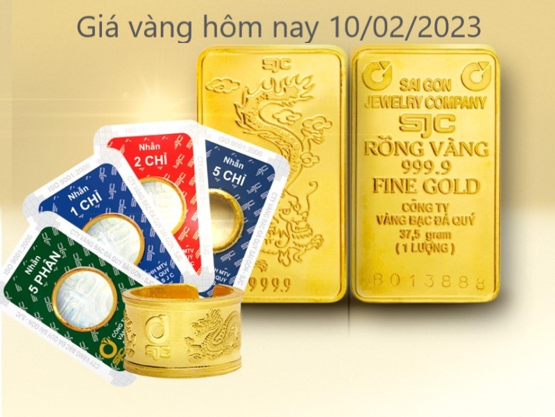 Giá vàng SJC hôm nay 10/2/2023